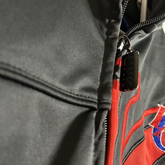 Los Angeles LA Clippers NBA Jacket Blue Label UNK Pockets Black Red Youth Medium - Picture 8 of 10